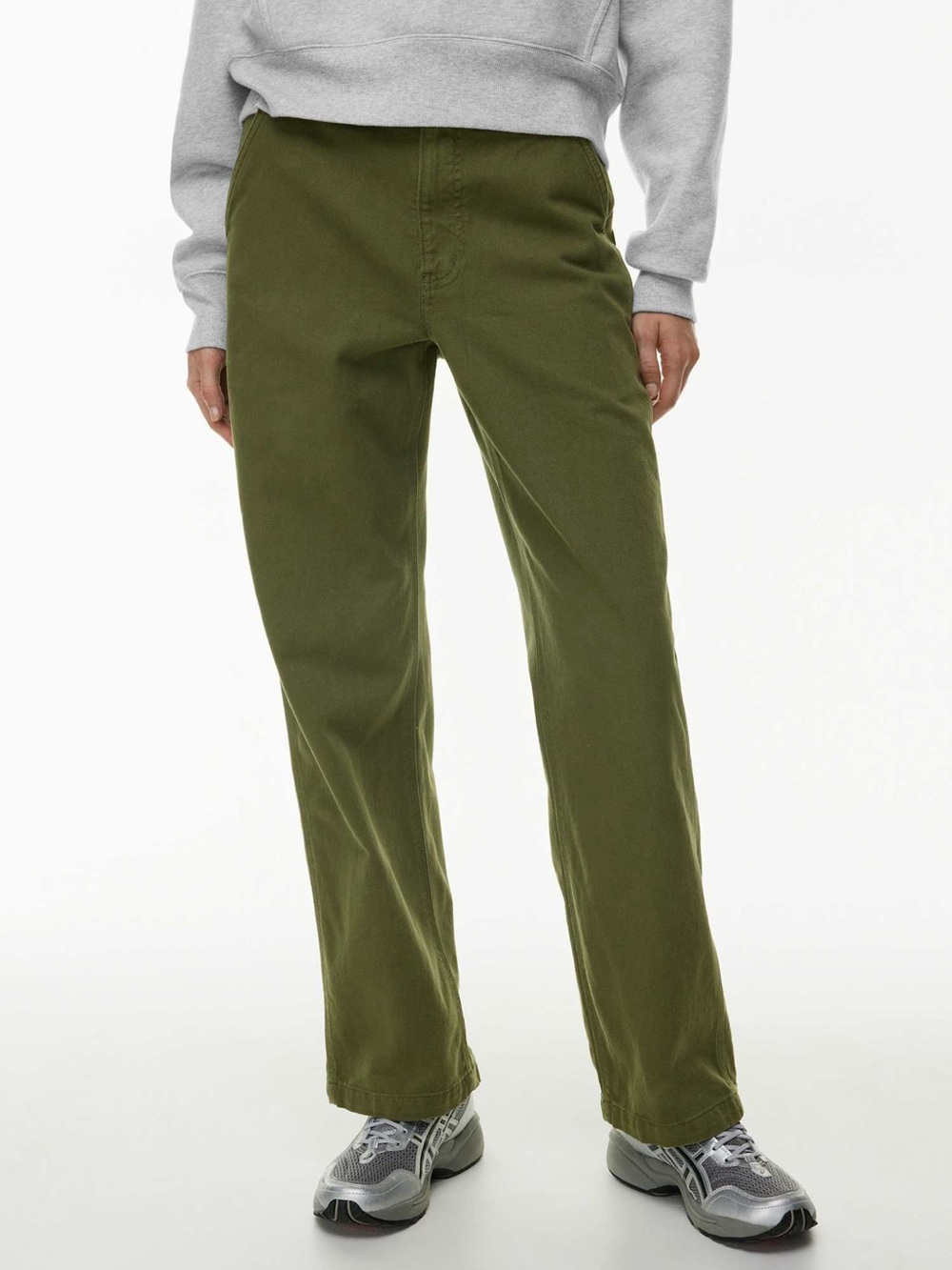 Aritzia TNA Olive Green Carpenter Pants